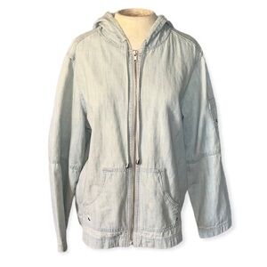 Christopher & Banks lightweight jacket light blue denim, size large